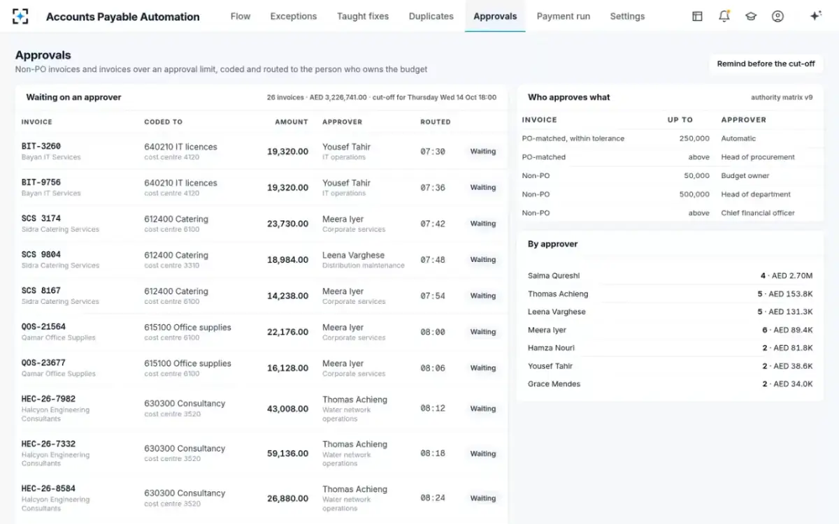 Accounts Payable Automation — Approvals