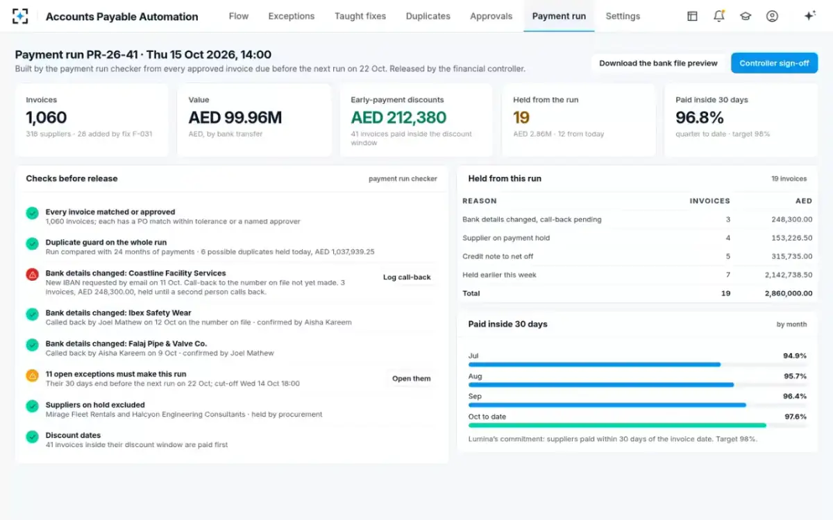 Accounts Payable Automation — The payment run