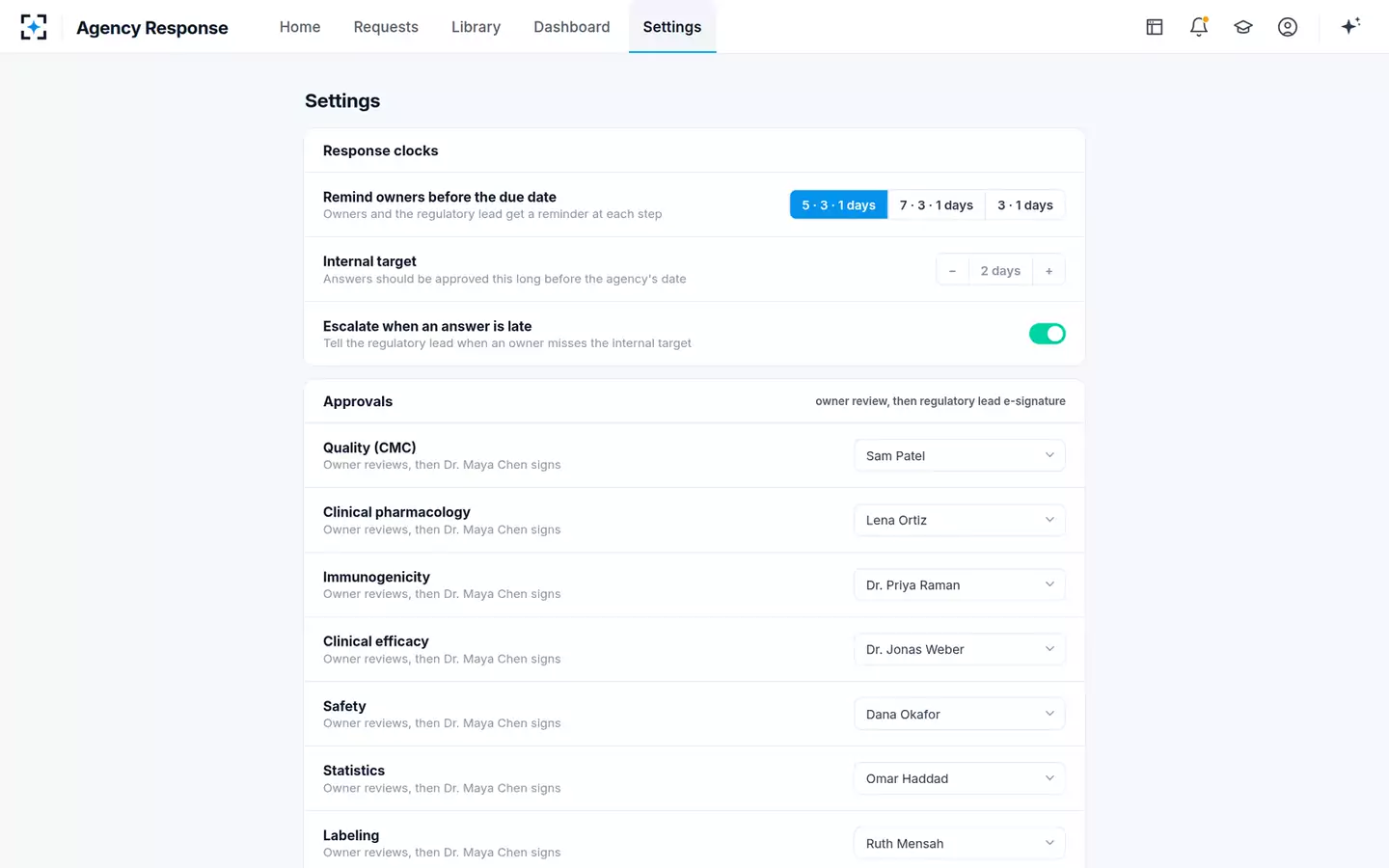 Agency Question Response — Your team’s rules