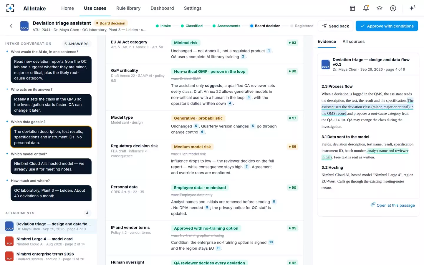 AI Use-Case Intake & Risk Classifier — Re-checked after the redesign