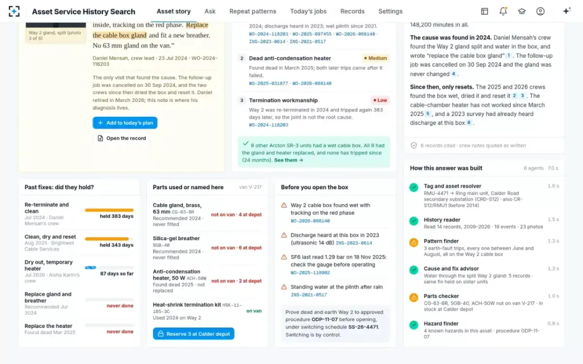 Asset Service History Search — Before you open the box