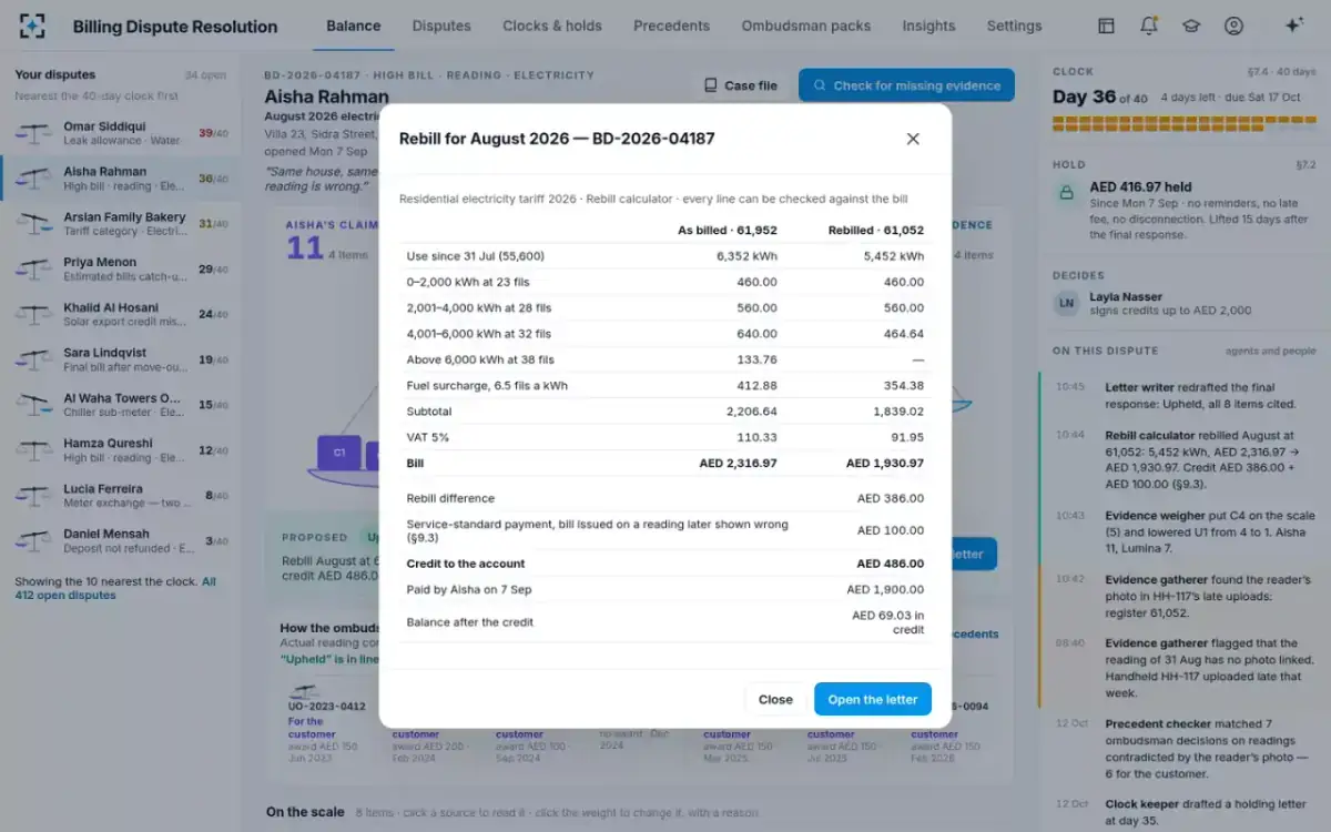 Billing Dispute Resolution — The rebill