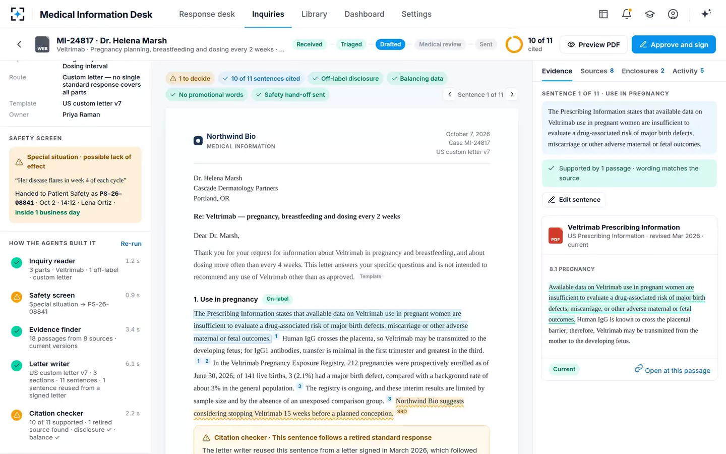 Cited Medical Information Response Agent — How the agents built it