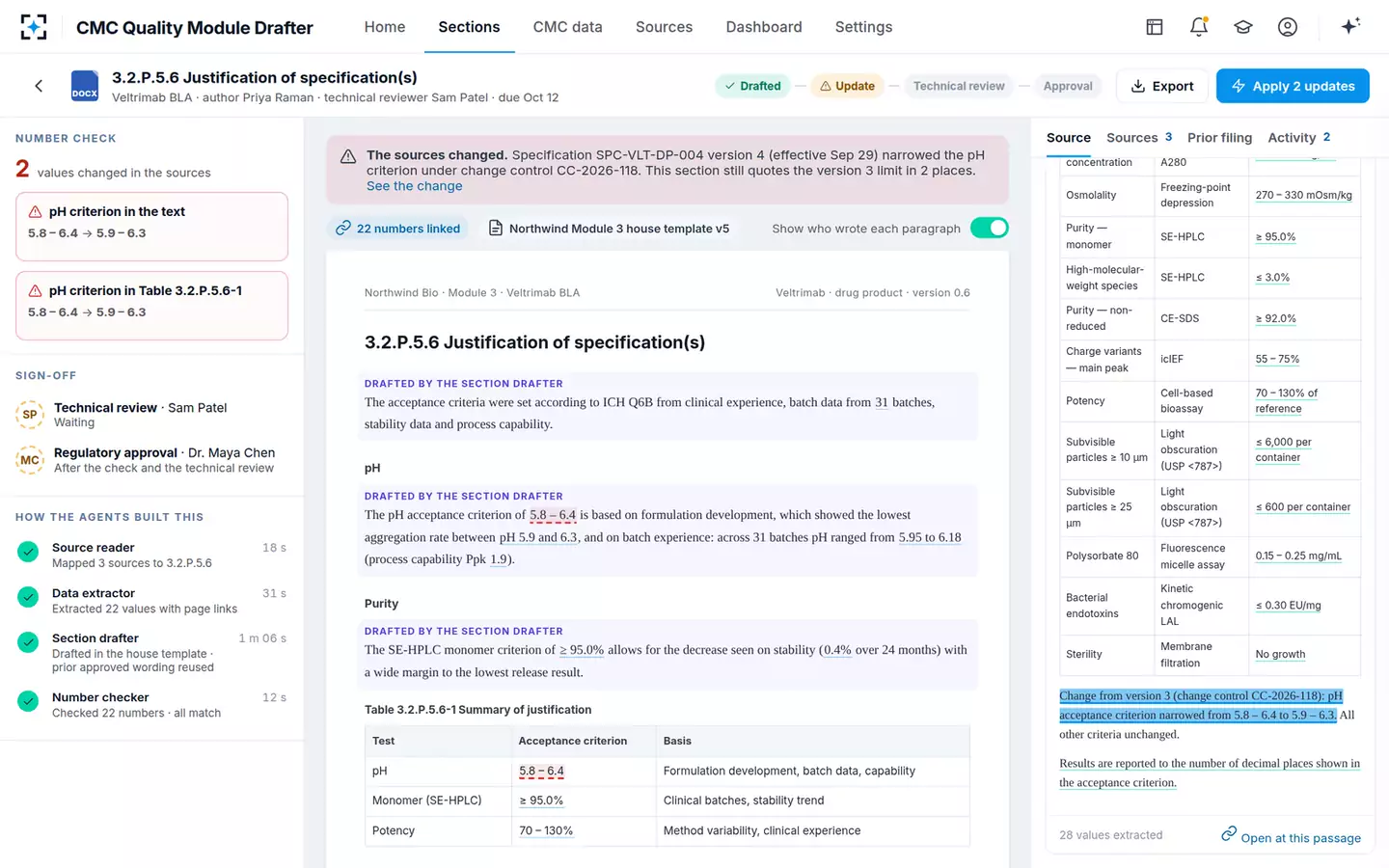 CMC Quality Module Drafter — When the sources change