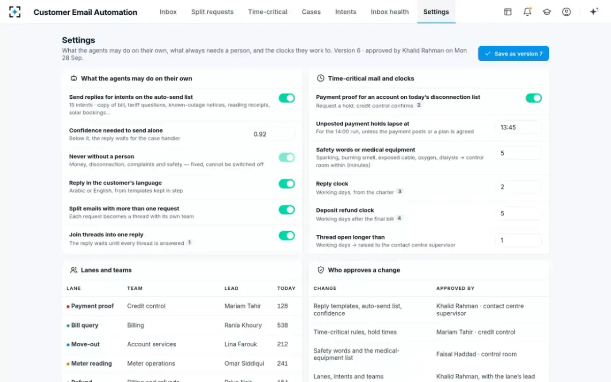 Customer Email Automation — Your rules