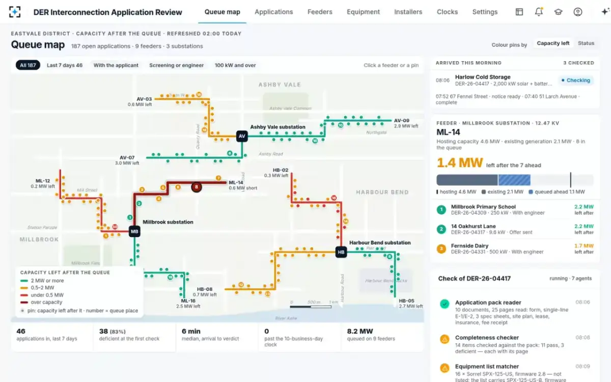 DER Interconnection Application Review — Check and place