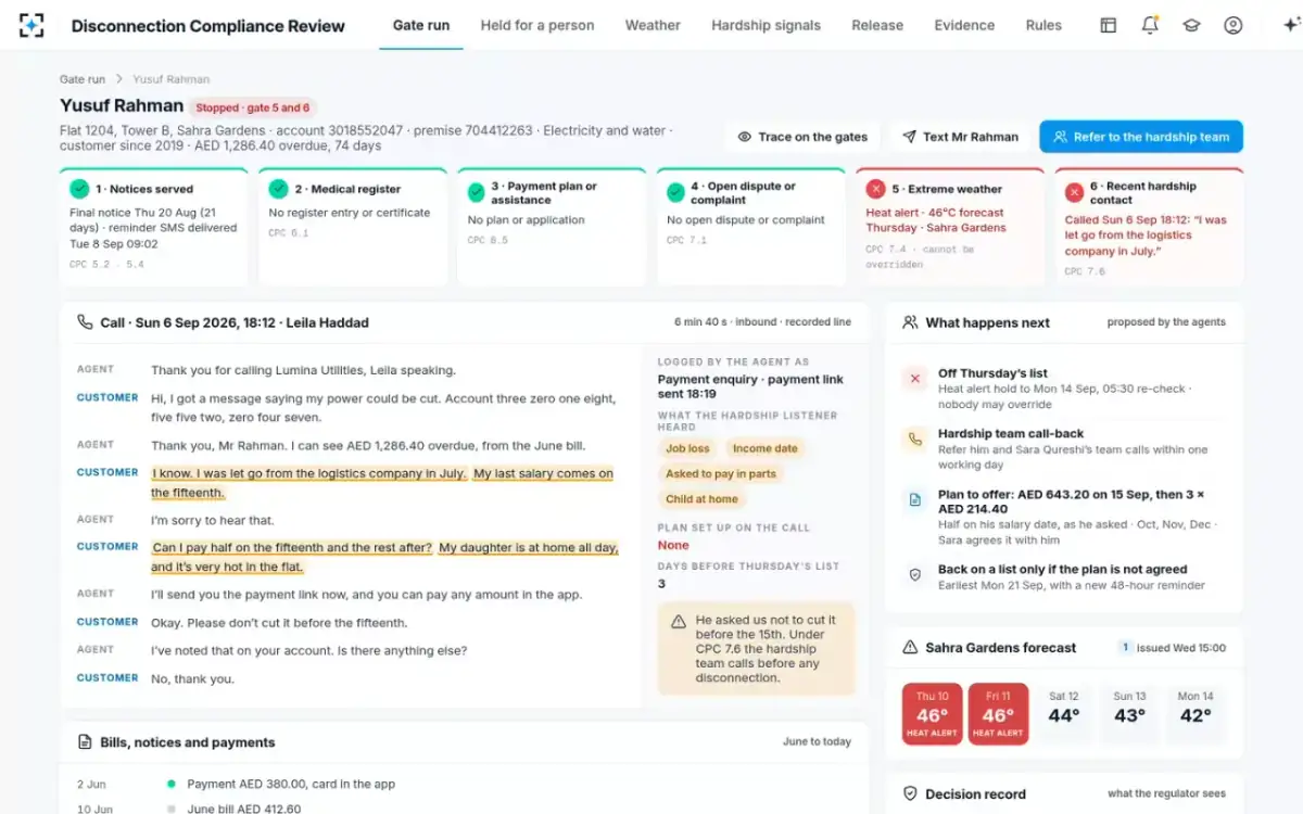 Disconnection Compliance Review — The account