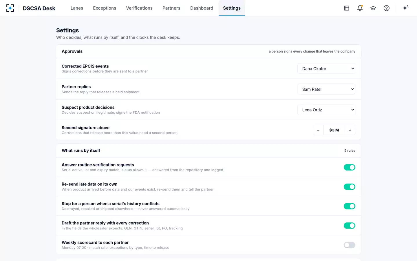DSCSA Exception and Verification Desk — Your desk’s rules