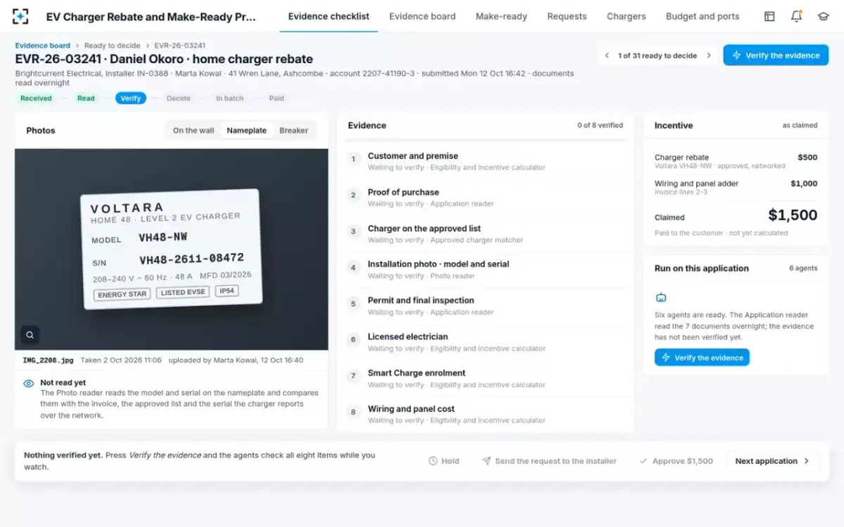 EV Charger Rebate and Make-Ready Processing — The installation photo