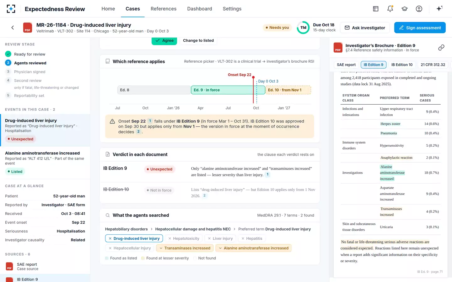 Expectedness & Causality Medical Review Copilot — Edition and MedDRA search