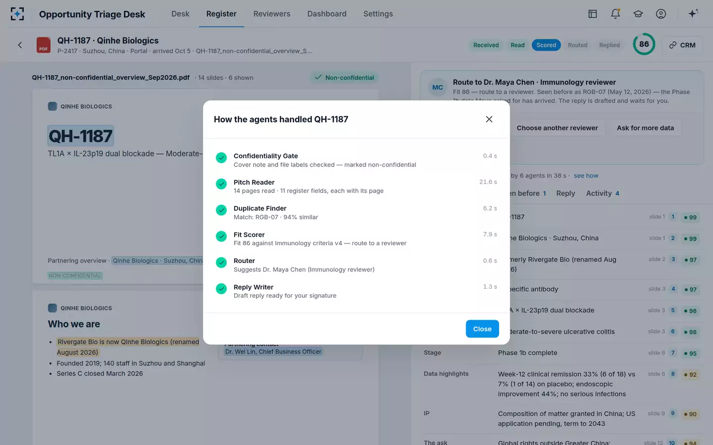 Inbound Opportunity Triage Desk — How the agents handled it