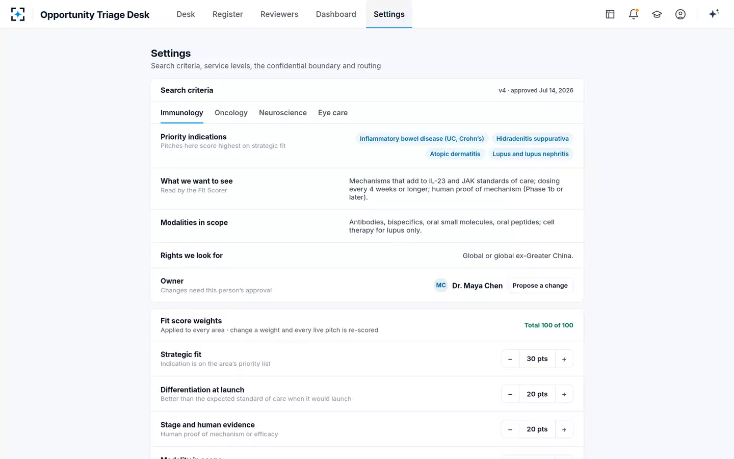 Inbound Opportunity Triage Desk — Your criteria and promises