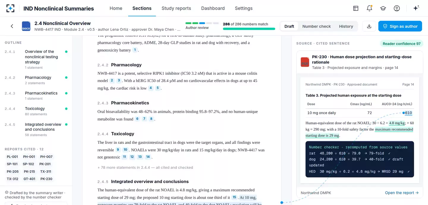 IND Nonclinical Summary Drafter — The 2.4 overview