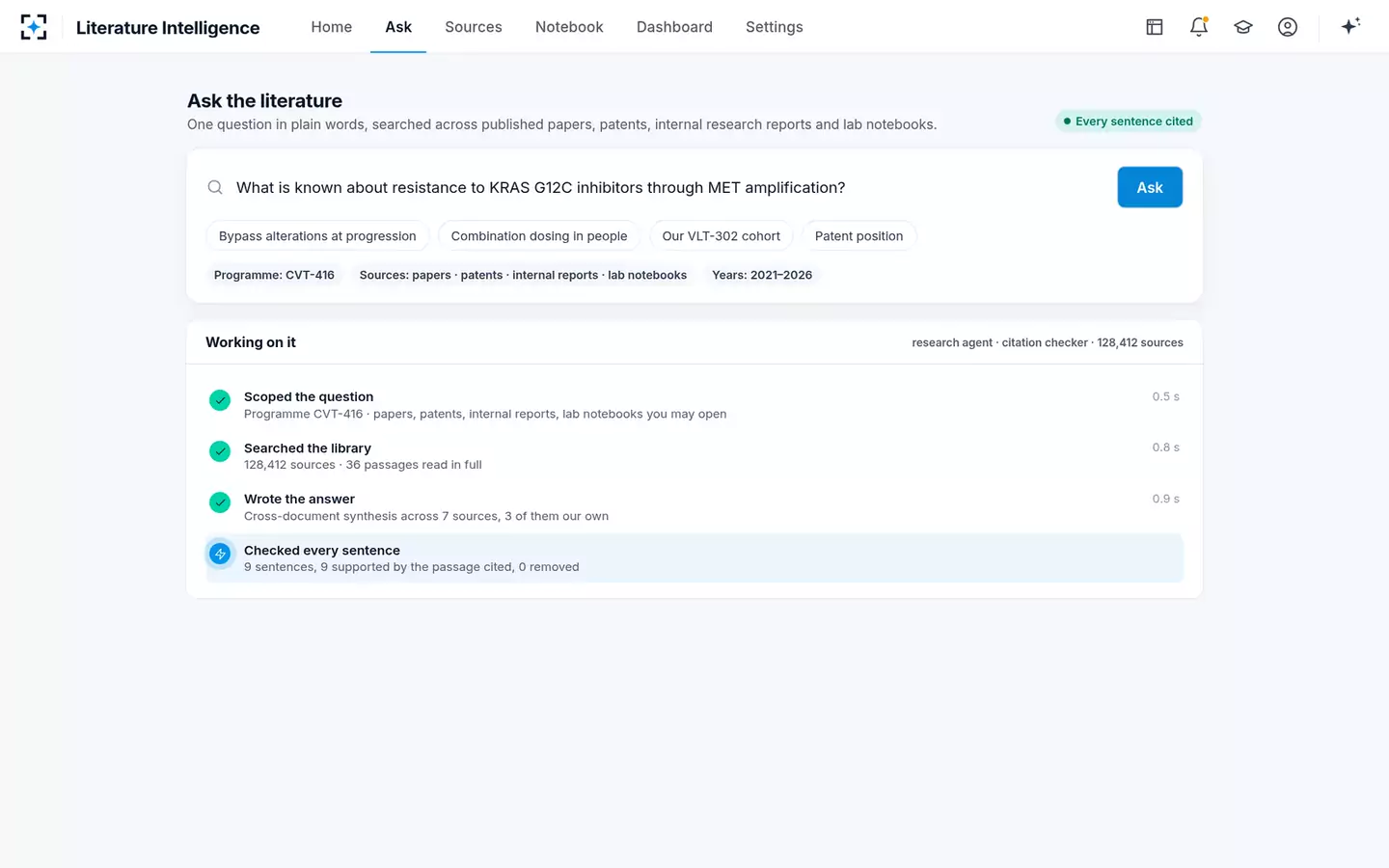 Scientific Literature Intelligence — Working on it