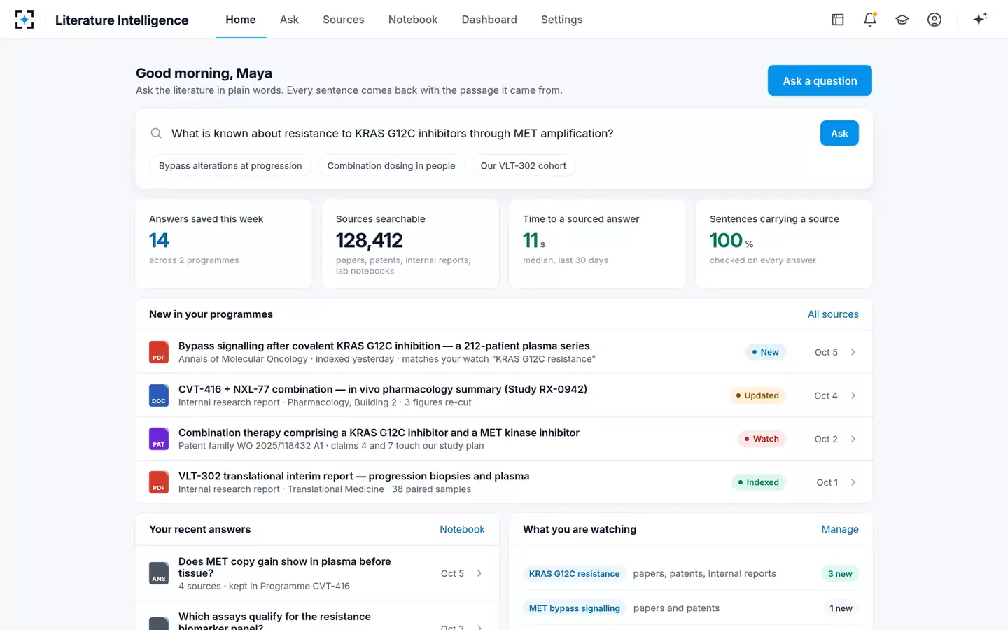 Scientific Literature Intelligence — Home