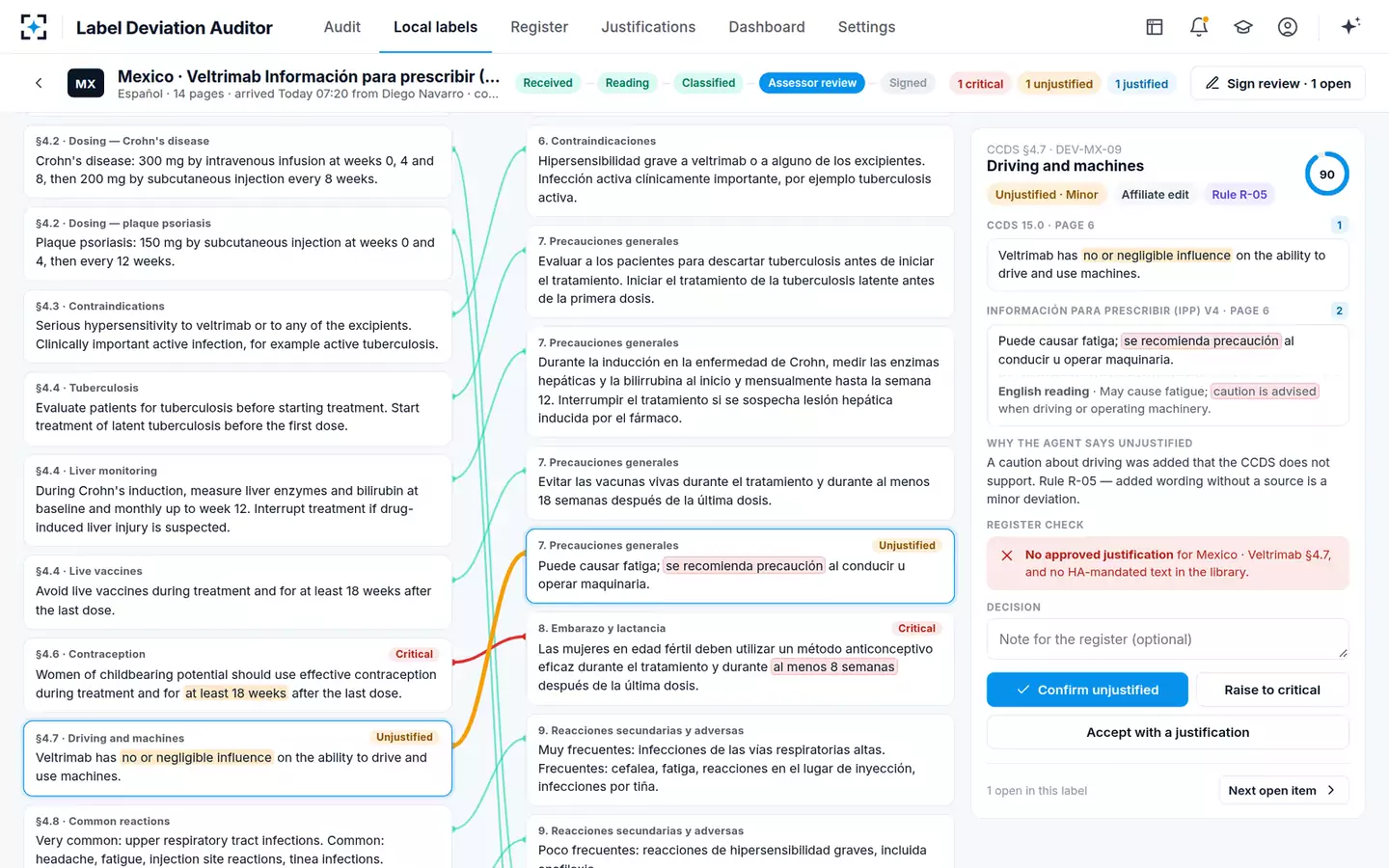 Local Label Deviation Auditor — The next open item