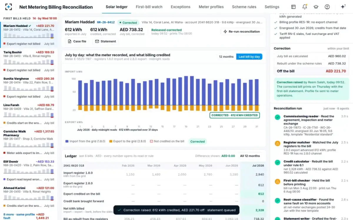 Net Metering Billing Reconciliation — Corrected before print