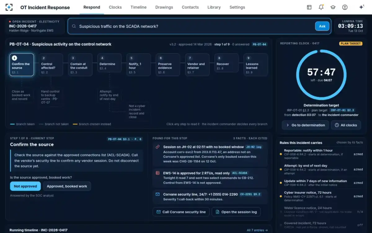 OT Incident Response — Step 1: confirm the source