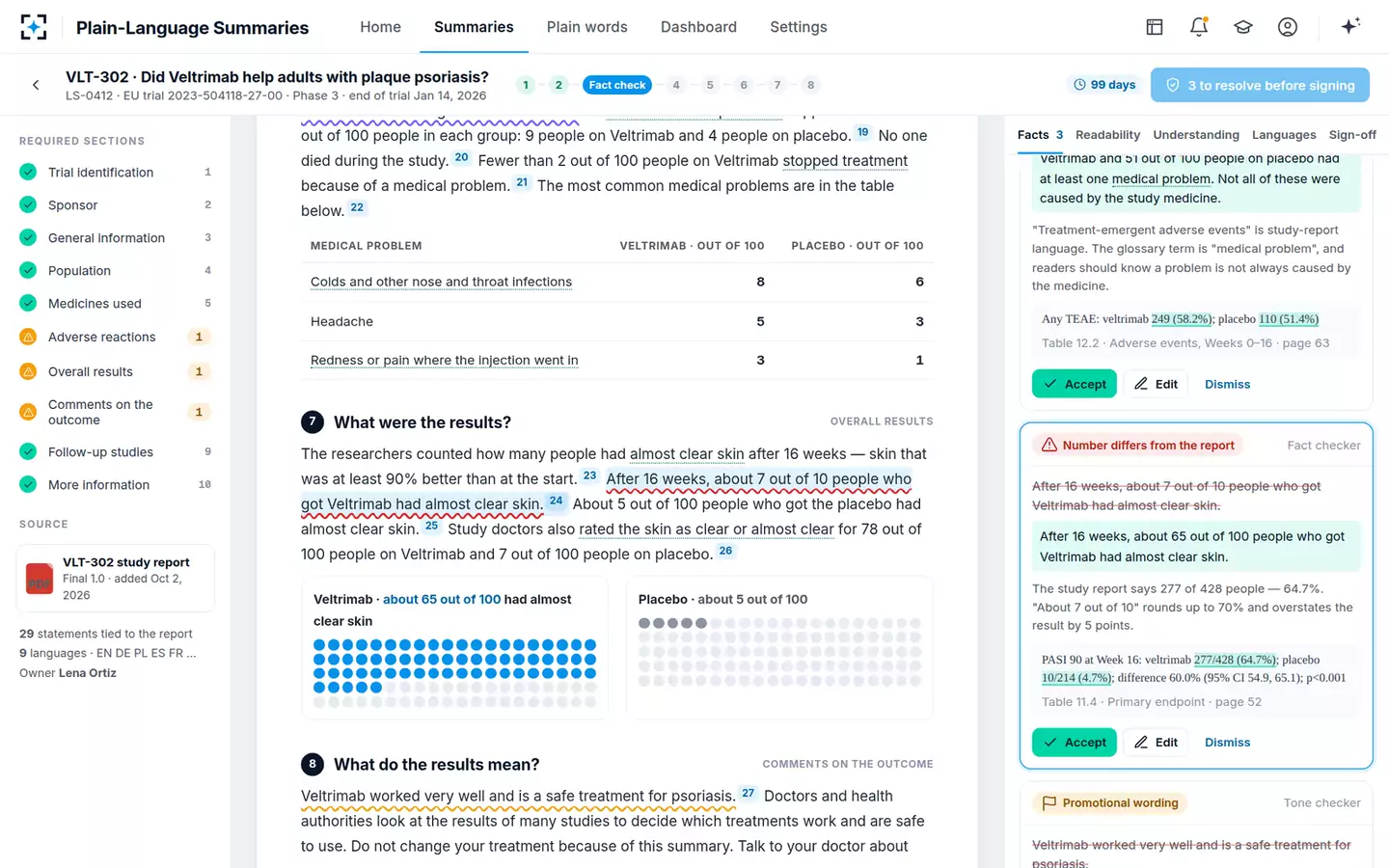 Plain-Language Results Summary Writer — A number that differs