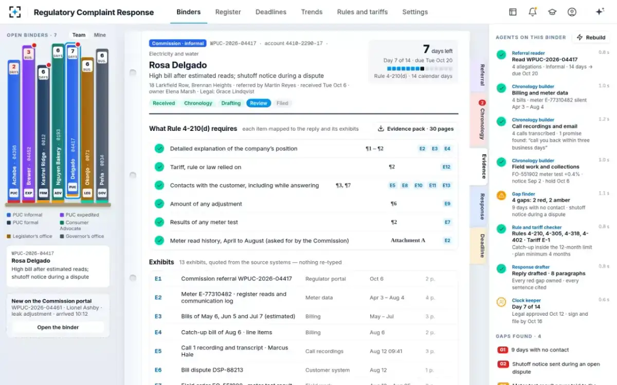 Regulatory Complaint Response — The evidence