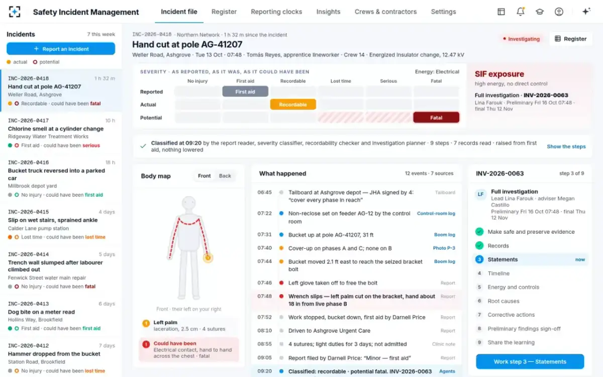 Safety Incident Management — The incident file