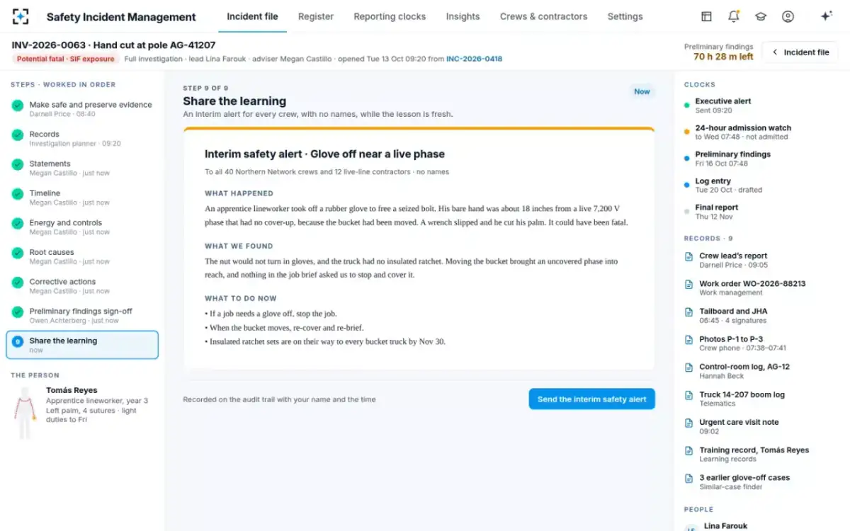 Safety Incident Management — Share the learning