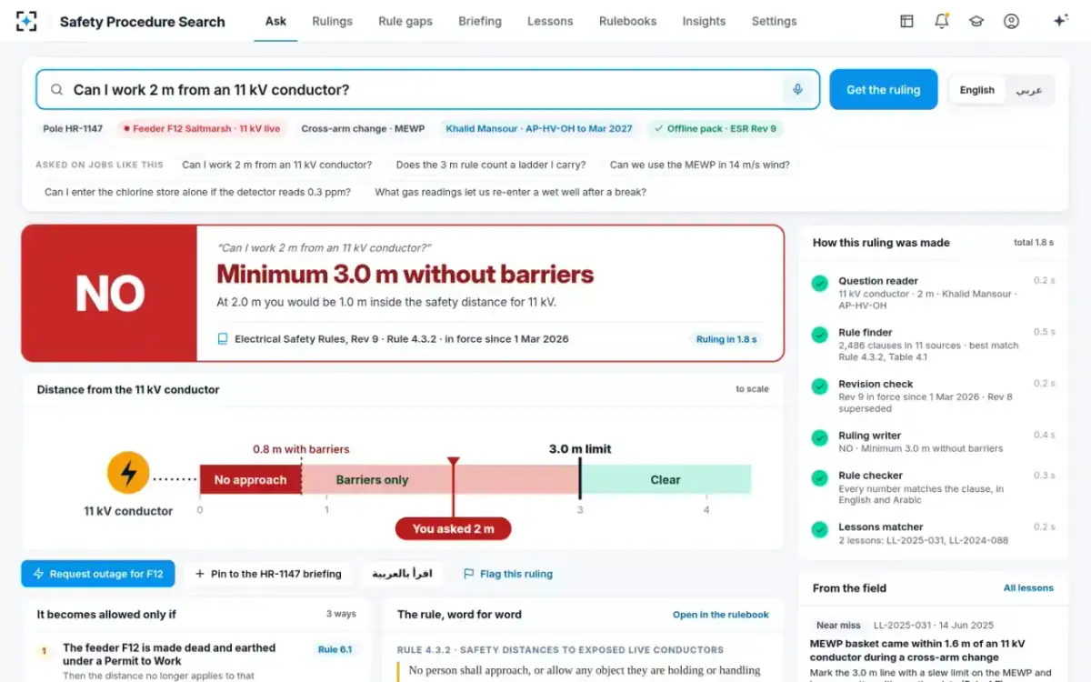 Safety Procedure Search — The ruling