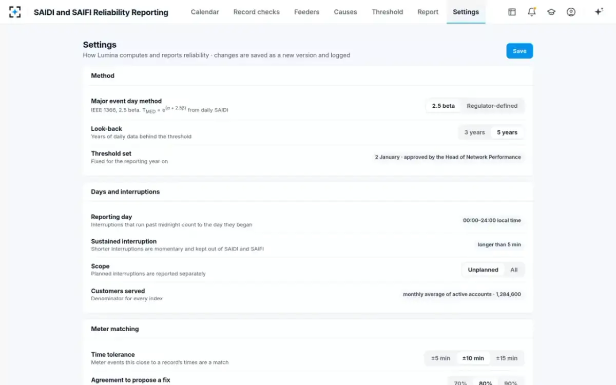 SAIDI and SAIFI Reliability Reporting — Your method