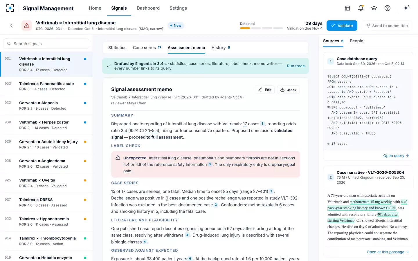 Signal Management — The signal assessment memo