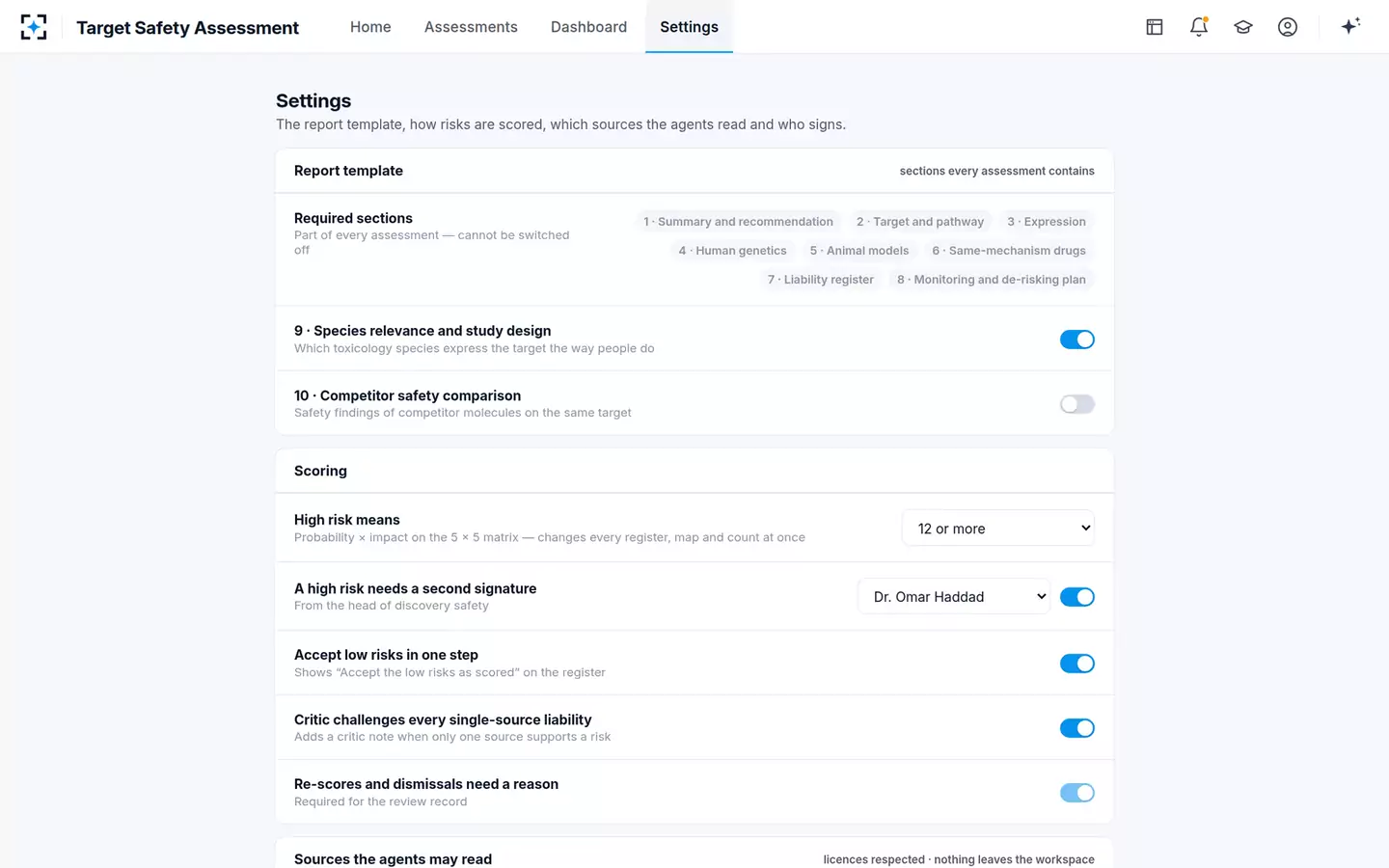 Target Safety Assessment Agent — Your rules