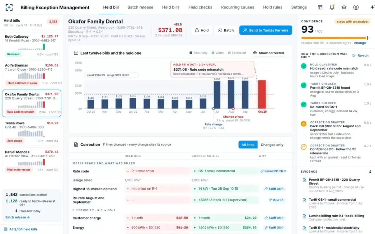 Billing Exception Management — A rate code that no longer fits