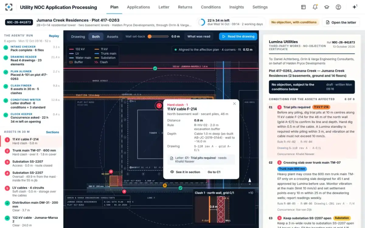 Utility NOC Application Processing — A hard clash