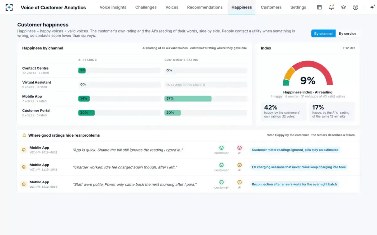 Voice of Customer Analytics — Customer happiness