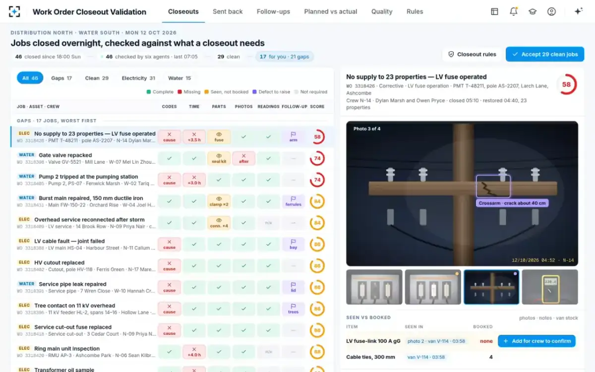 Work Order Closeout Validation — The photo reader